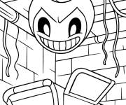 Coloriage Bendy qui fait peur