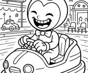 Coloriage Bendy s'amusant