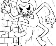 Coloriage Bendy sur le mur