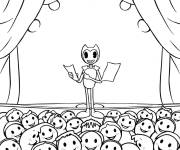 Coloriage Bendy sur le stage