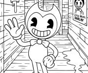 Coloriage Bendy te salue