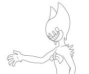 Coloriage et dessins gratuit Bendy te serre la main à imprimer
