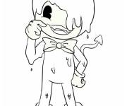 Coloriage L'encre sur le visage de Bendy