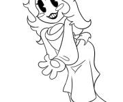 Coloriage et dessins gratuit La belle Ange Alice à imprimer