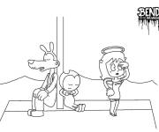 Coloriage Les aventures de Boris le loup, Bendy et Alice Angel