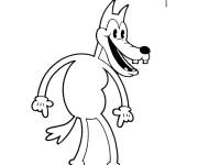 Coloriage Loup Boris rigolo