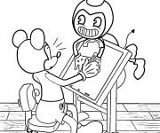 Coloriage Mickey Mouse et Bendy