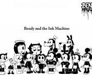Coloriage Photo collective de Bendy and The Ink Machine