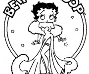 Coloriage Betty Boop gratuit à imprimer betty boop
