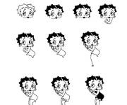 Coloriage Betty Boop &agrave; dessiner