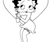 Coloriage et dessins gratuit Betty Boop à imprimer à imprimer