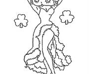 Coloriage Betty Boop danse le Tango