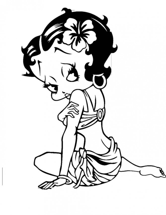 Coloriage et dessins gratuits Betty Boop en ligne à imprimer