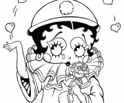 Coloriage Betty Boop en mode Cloon