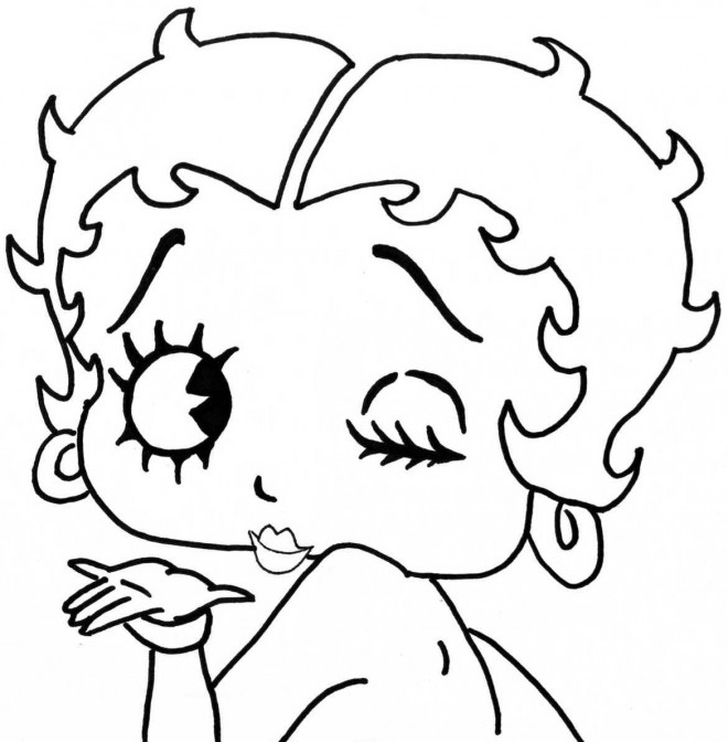 Coloriage et dessins gratuits Betty Boop facile à imprimer