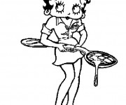 Coloriage et dessins gratuit Betty Boop infirmière à imprimer