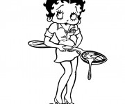 Coloriage Betty Boop l'infirmi&egrave;re