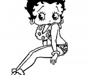 Coloriage et dessins gratuit Betty Boop nouveau à imprimer