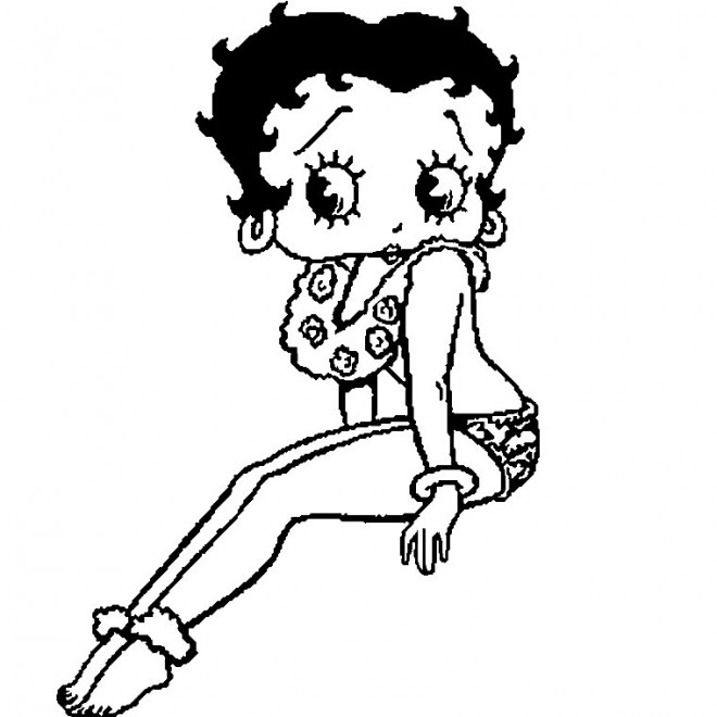Coloriage et dessins gratuits Betty Boop nouveau à imprimer