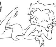 Coloriage Betty Boop stylis&eacute;e