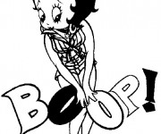 Coloriage Betty Boop timide