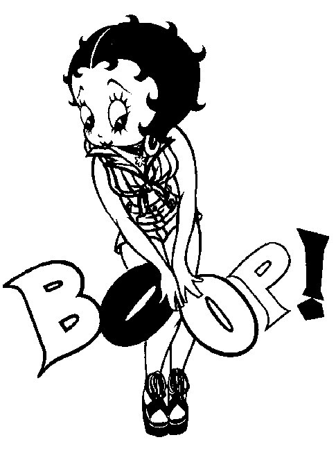 Coloriage et dessins gratuits Betty Boop timide à imprimer