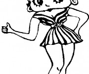 Coloriage Dessin de Betty Boop facile