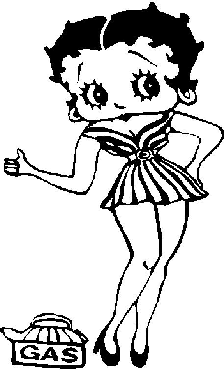 Coloriage et dessins gratuits Dessin de Betty Boop facile à imprimer