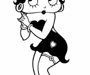 Coloriage jolie Betty Boop