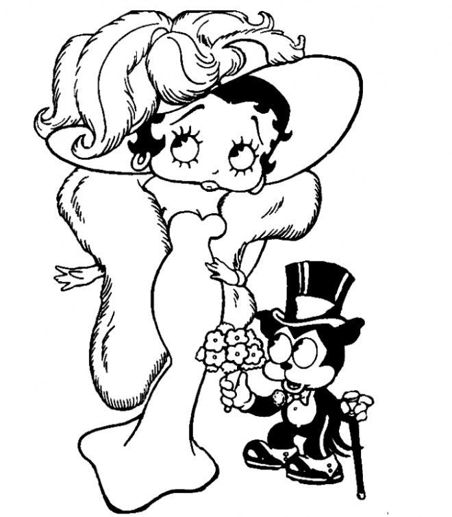 Coloriage et dessins gratuits L'élegante Betty Boop à imprimer
