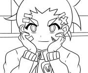 Coloriage Aiger Akabane d'anime Beyblade