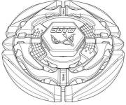 Coloriage Beyblade lame flame