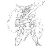 Coloriage Beyblade Samoura&iuml; Ifrit