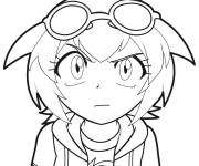 Coloriage Joueur Madoka Amano en col&egrave;re