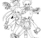 Coloriage Joueurs garcons Beyblade