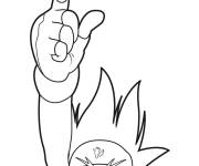 Coloriage La victoire du joueur pendant la comp&eacute;tition de bleyblade burst