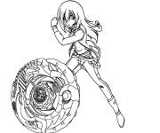 Coloriage Lancement de la toupie Beyblade