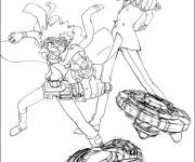 Coloriage Le tournoi de Beyblade Burst commence