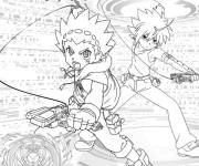 Coloriage Les meilleurs joueurs de Beyblade Burst