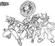 Coloriage Personnages de Beyblade Burst dessin au trait