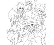 Coloriage et dessins gratuit Personnages principaux de Beyblade Burst à imprimer