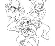 Coloriage Valt Aoi et son &eacute;quipe bladers