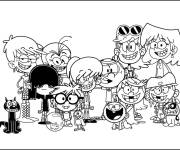 Coloriage La photo de la famille Loud