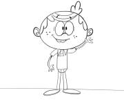 Coloriage Lincoln Loud en saluant