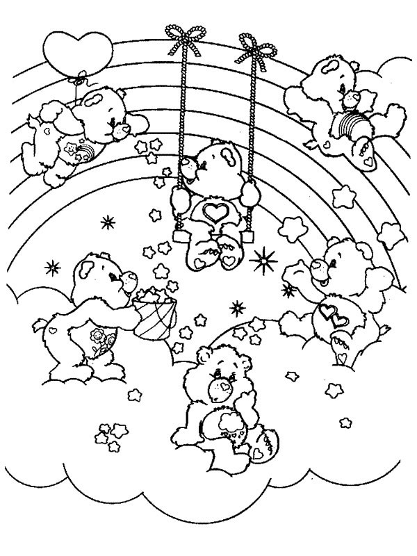 Coloriage Bisounours Arc En Ciel Dessin Gratuit à Imprimer