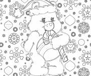 Coloriage Bisounours décoration de Noel