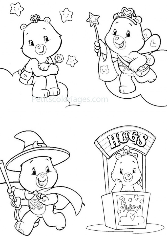 Coloriage Bisounours en ligne gratuit dessin gratuit à imprimer