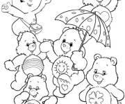 Coloriage Bisounours, les adorables ours en peluche