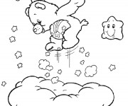 Coloriage Bisounours saute