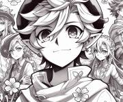 Coloriage Affiche d&eacute;taill&eacute; de Black Clover